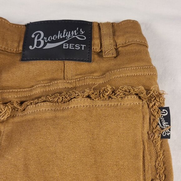 Brooklyn's Best Women's 14 Cargo Pants Fringed Pockets Brown - Picture 6 of 13